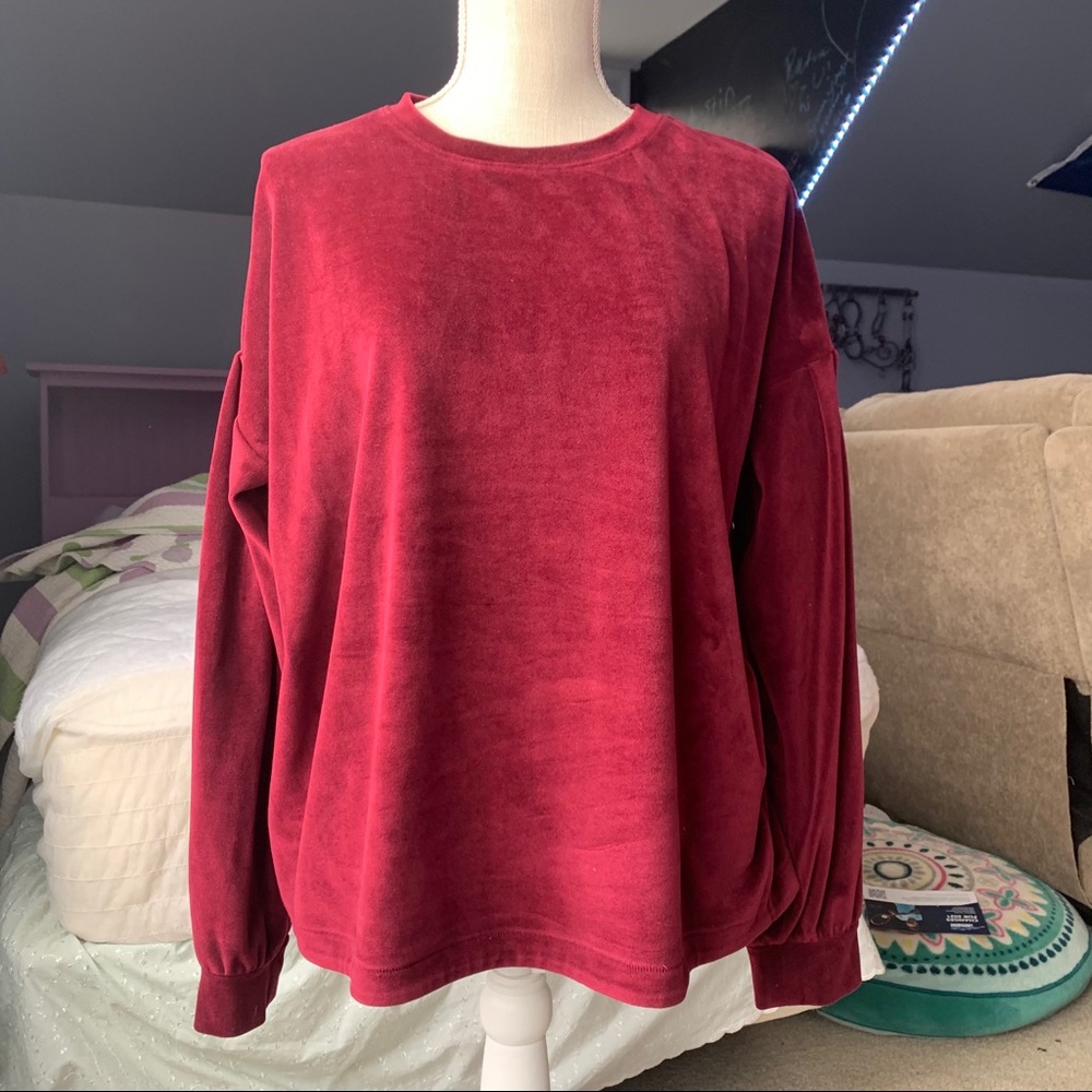 red velvet shirt